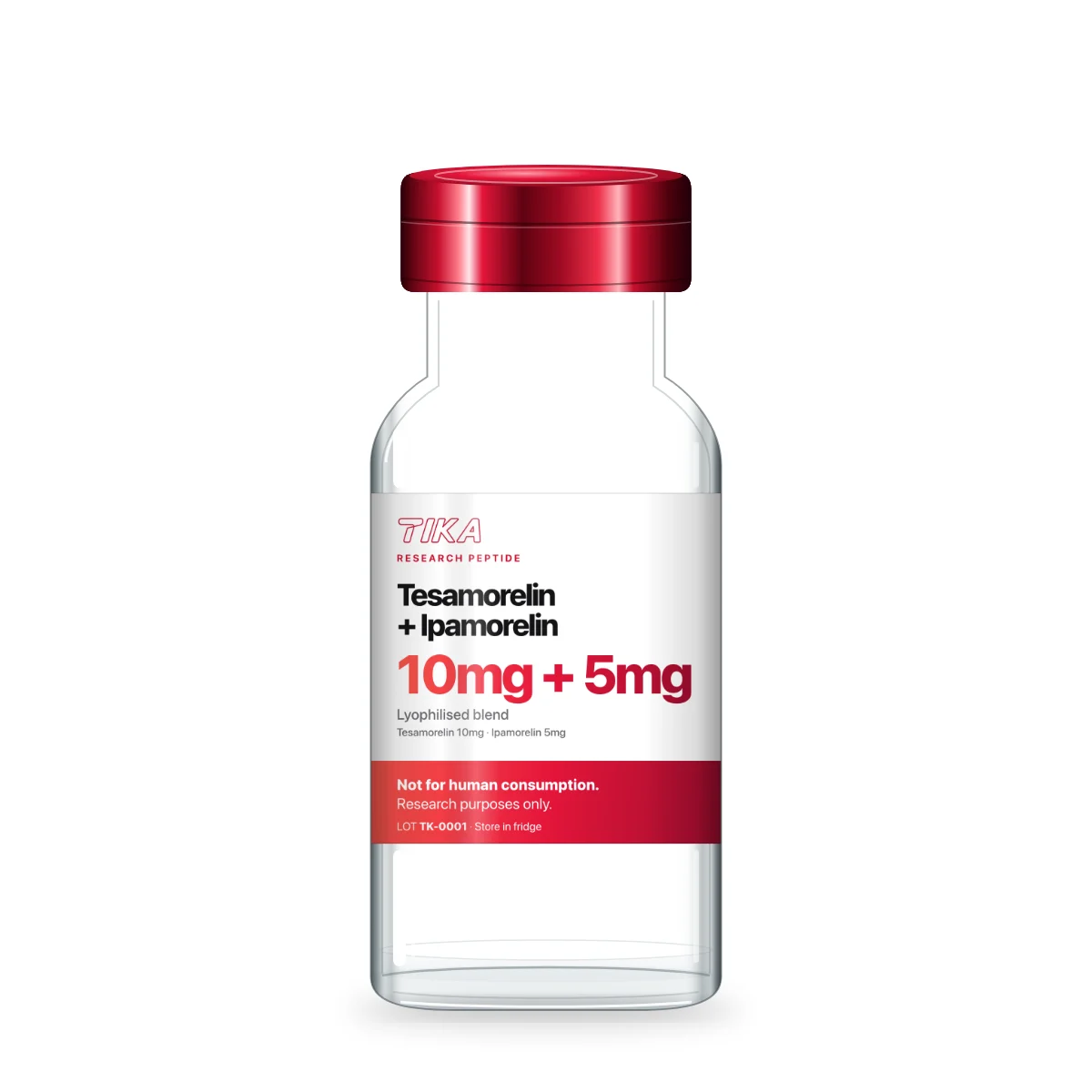 TIKA Tesamorelin + Ipamorelin 10mg + 5mg vial